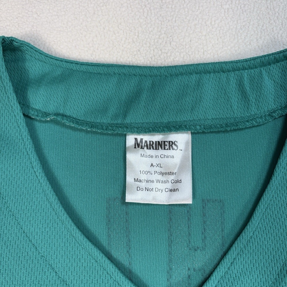 Seattle Mariners Ichiro Baseball Jersey Men's XL Teal 51 Lightweight‎ 2011 - Picture 3 of 13